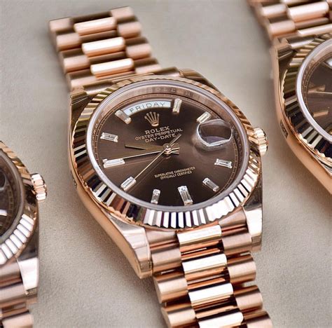 rolex day date or rose fond chocolat|rolex day date 40 reviews.